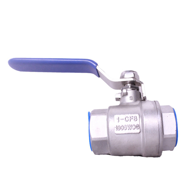 Two piece threaded ball valve